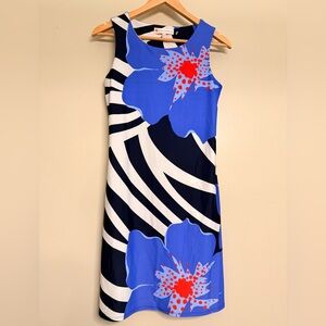 Jude Connally Sleeveless Blue‎ Floral mini Dress size Small